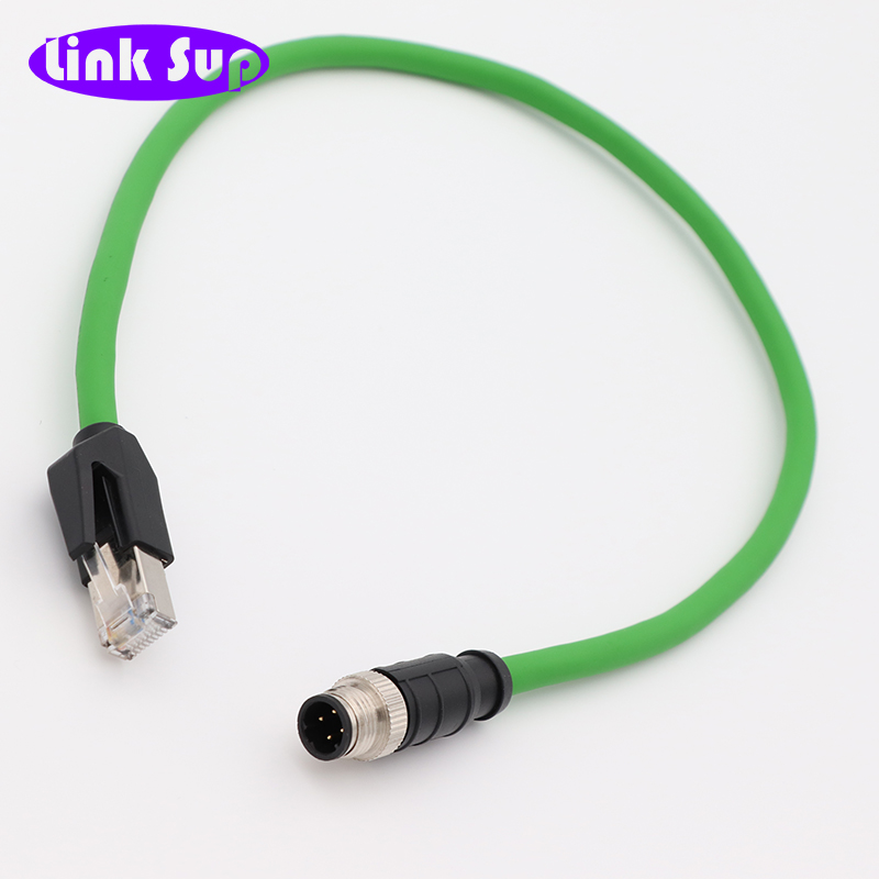 M12 4针 D型 转 RJ45